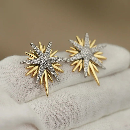 Boucles d’oreilles puces étoile zirconium New Sight - Manaya Bijoux