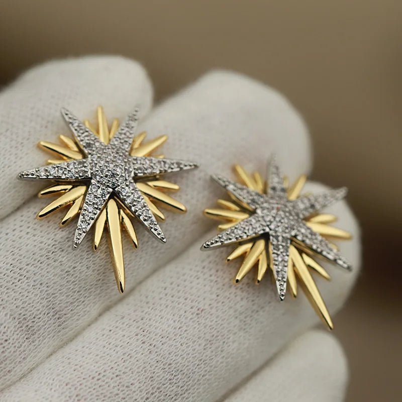 Boucles d’oreilles puces étoile zirconium New Sight - Manaya Bijoux