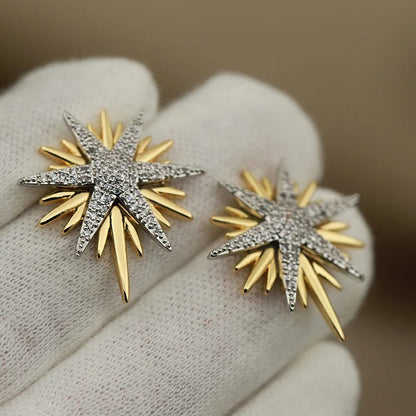 Boucles d’oreilles puces étoile zirconium New Sight - Manaya Bijoux