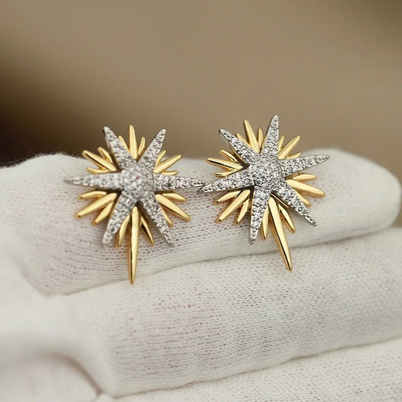 Boucles d’oreilles puces étoile zirconium New Sight - Manaya Bijoux