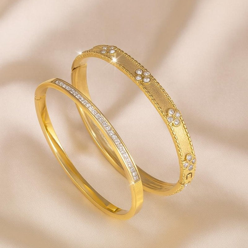 Bracelets "Éclat Royal" – Duo Prestige Doré - Manaya Bijoux