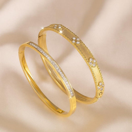 Bracelets "Éclat Royal" – Duo Prestige Doré - Manaya Bijoux