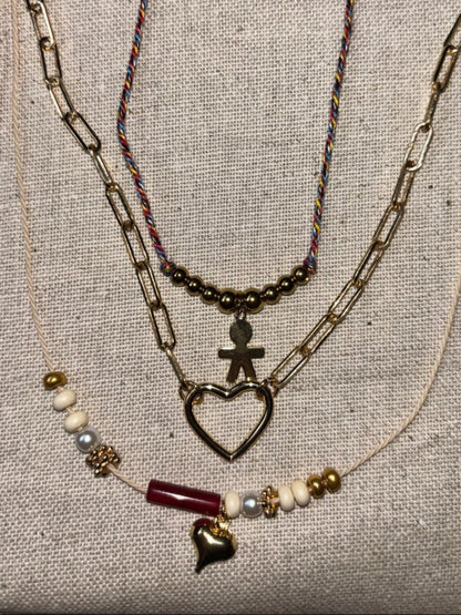 Collier "Âmes Liées" – Ensemble de 3 Rangs Bohèmes - Manaya Bijoux