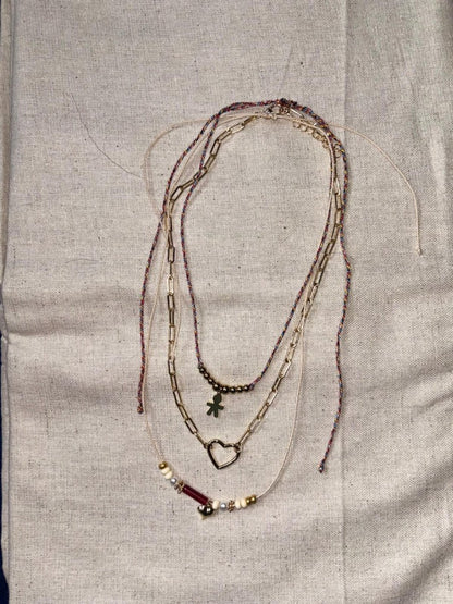 Collier "Âmes Liées" – Ensemble de 4 Rangs Bohèmes - Manaya Bijoux