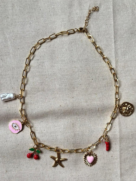 Collier Paloma – Esprit bohème et symboles porte - bonheur - Manaya Bijoux