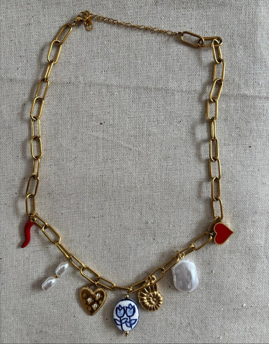 Collier Safaa – Charms d’inspiration Méditerranéenne - Manaya Bijoux